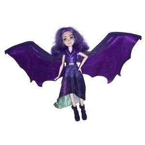 Disney Descendants Winged Mal Doll 12" Poseable Purple Hair & Dress Collectible